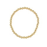 Round Beaded Bracelet: 5mm 14K Gold Fileed