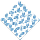 Blue Bamboo Lattice Paper Cocktail Napkins
