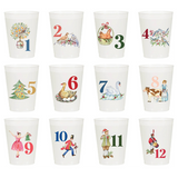 12 Days of Christmas Frosted Cups / 12 Cups