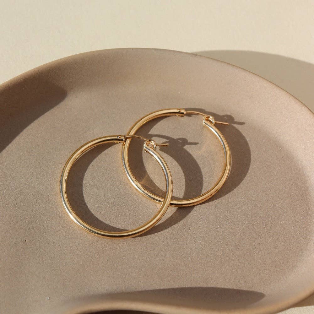 Classic Statement Hoops: 14k Gold Filled