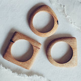 Orchard Wood Bangle and Brass Bracelet Set