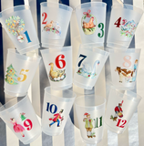 12 Days of Christmas Frosted Cups / 12 Cups