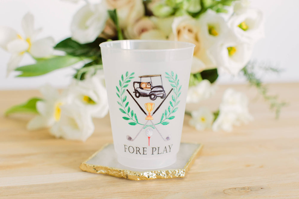 Fore Play Golf Frosted Cups S/10