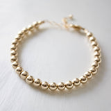 Round Beaded Bracelet: 5mm 14K Gold Filled