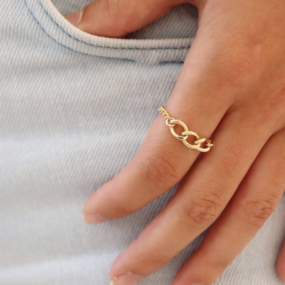 Harmony Chain Ring:  14K Gold Filled