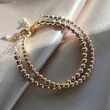 Round Beaded Bracelet: 5mm 14K Gold Filled