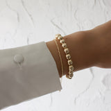 Round Beaded Bracelet: 8mm 14K Gold Filled