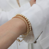 Round Beaded Bracelet: 5mm 14K Gold Filled