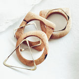 Orchard Wood Bangle and Brass Bracelet Set