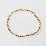 Round Beaded Bracelet: 4mm 14K Gold Filled