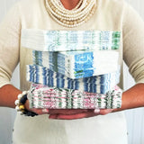 Blue Bamboo Trellis Paper Guest Towels | Luxe Pack of 40