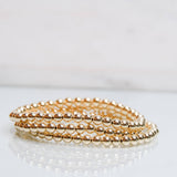 Round Beaded Bracelet: 5mm 14K Gold Fileed