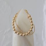 Round Beaded Bracelet: 8mm 14K Gold Filled