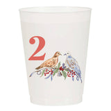 12 Days of Christmas Frosted Cups / 12 Cups