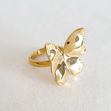 Brass ring adjustable butterfly Ring: Ring