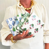 Floral Block Print Paper Cocktail Napkins