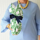 Green Bamboo Trellis Bar Cart Towel