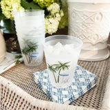 Palm Trees Frosted Cups S/8