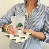 Patriotic Topiary Frosted Cups S/8