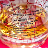 Sold Out - Alabama Crimson Tide Map Rocks Glass