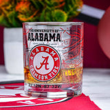 Sold Out - Alabama Crimson Tide Map Rocks Glass