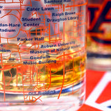 Sold Out - Auburn Tigers Map Rocks Glass