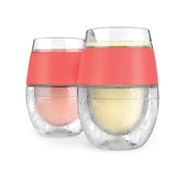 Sold Out - Wine FREEZE Cooling Cups S/2 - Coral