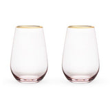 Sold Out - Pink Crystal Stemless Wine Set