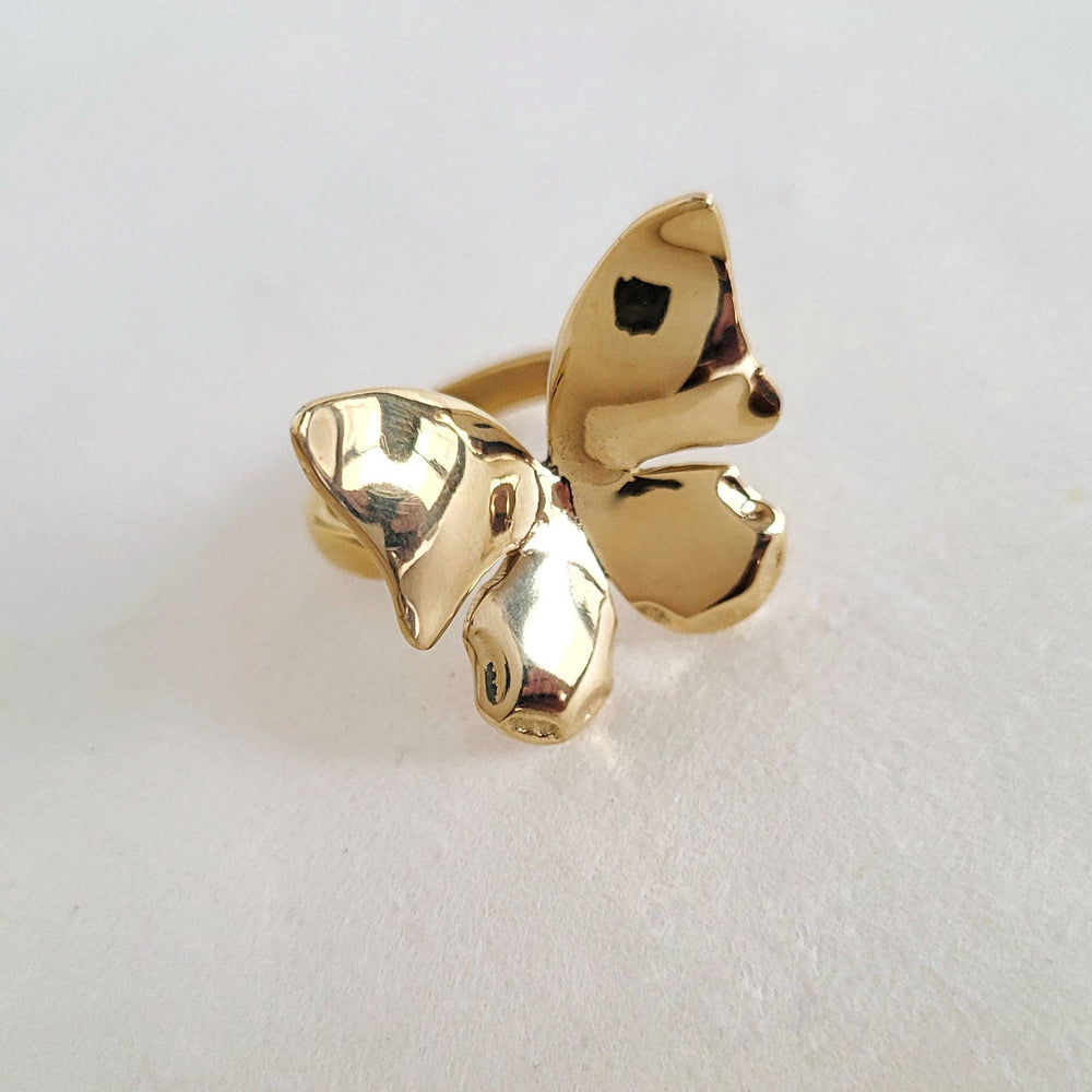 Brass ring  adjustable butterfly Ring: Ring
