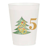 12 Days of Christmas Frosted Cups / 12 Cups