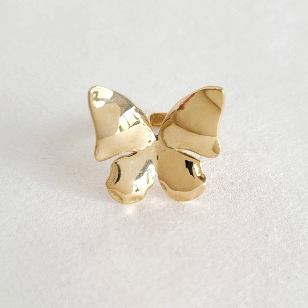 Brass ring  adjustable butterfly Ring: Ring