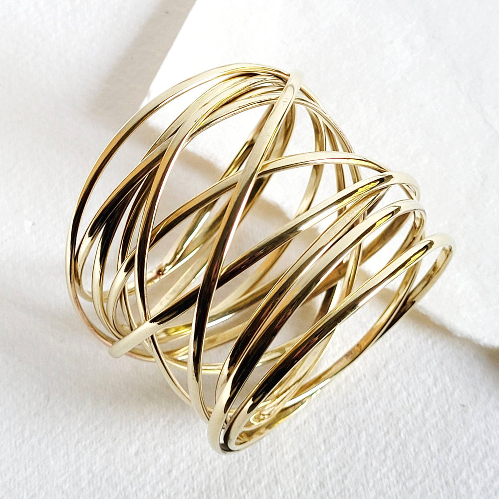 Brass Infinity Wrap Ring