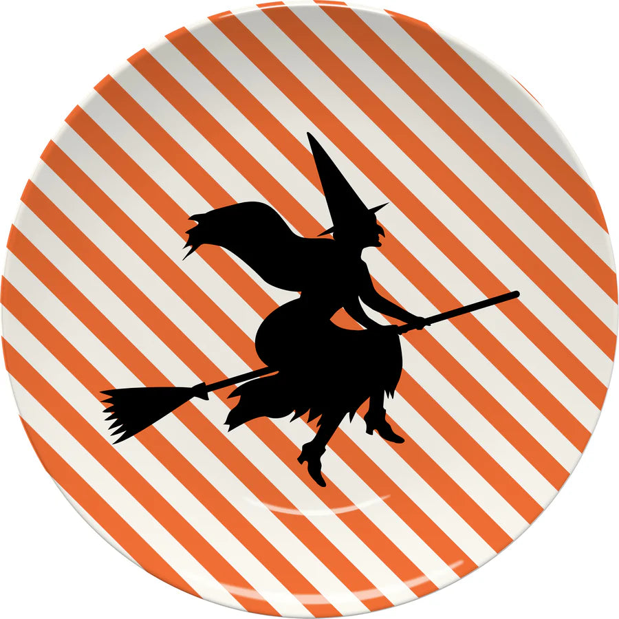 Witch Halloween Plate-Orange