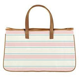 Sold Out - Pink and Blue Striped Canvas Tote