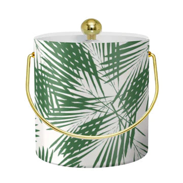 Palm Leaves Ice Bucket - Green