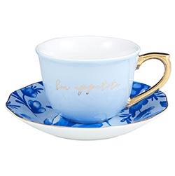 Sold Out - Bon Appetite Tea Cup & Saucer Set