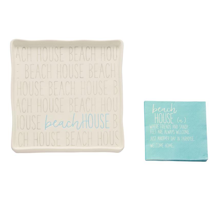 Sold Out - Beach House Boxed Plate & Napkin Set