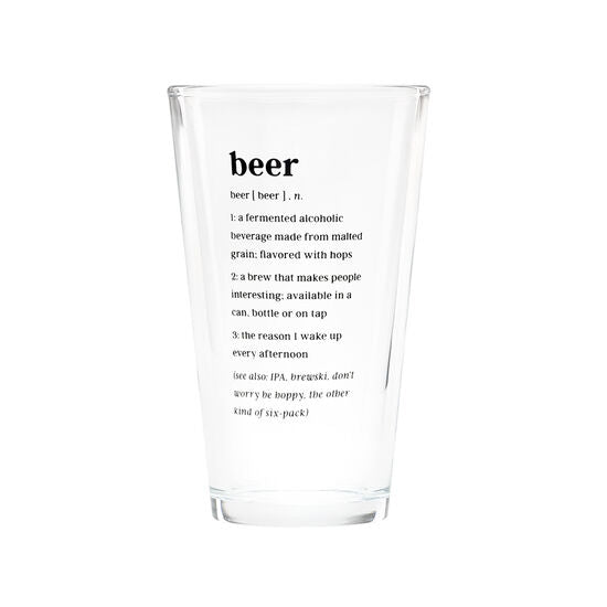 Sold Out - Beer Definition Pint Glass