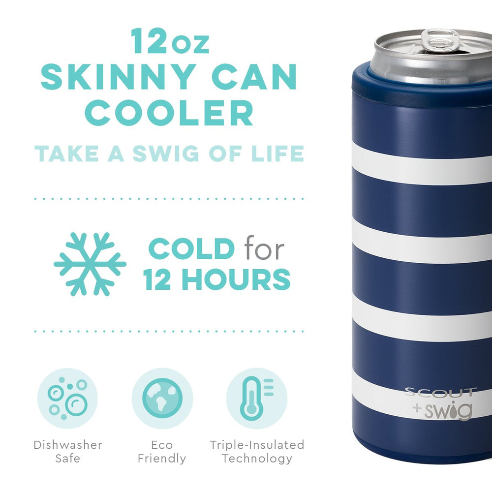 Sold Out - Swig Life + SCOUT Nantucket Navy Skinny Can Cooler