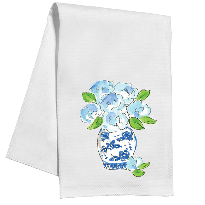 Sold Out - Blue Hydrangeas Bar Cart Towel