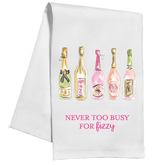 Sold Out - Never Too Busy For Fizzy Bar Cart Towel