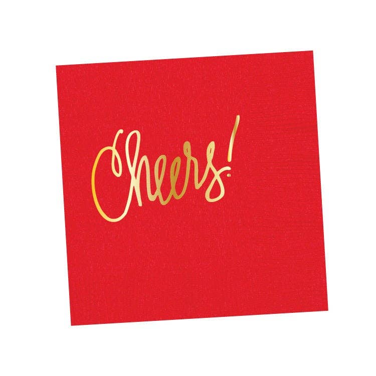 Cheers Cocktail Napkins - Red