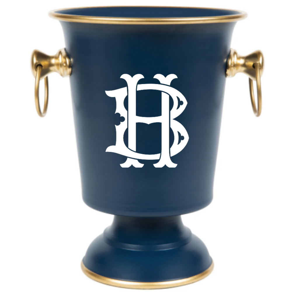 Sold Out - Monogram Chic Ice Bucket - Navy