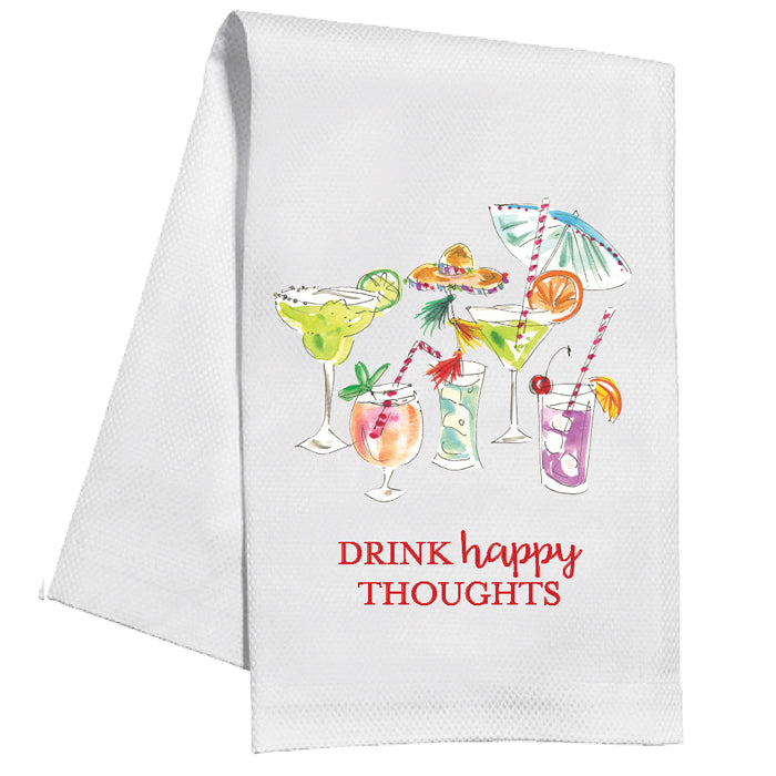 Sold Out - Drink Happy Thoughts Bar Cart Towel