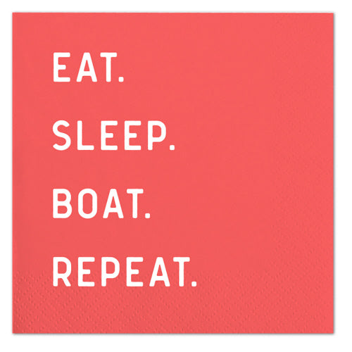 Sold Out - Eat Sleep Boat Repeat Cocktail Napkins