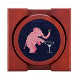 Sold Out - Smathers & Branson Pink Elephants Coaster Set