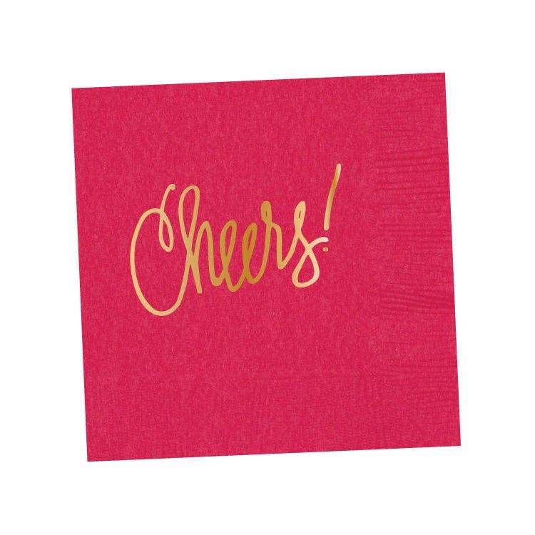 Sold Out - Cheers Cocktail Napkins - Hot Pink