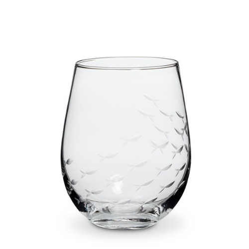 Sold Out - Stemless Goblet with Cut Fish