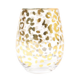 Cute Booze® Best Seller! These gold animal print wine glasses by 8 Oak Lane are both elegant and fun.  Great way to bring a little trendy to any classic drinkware collection.  