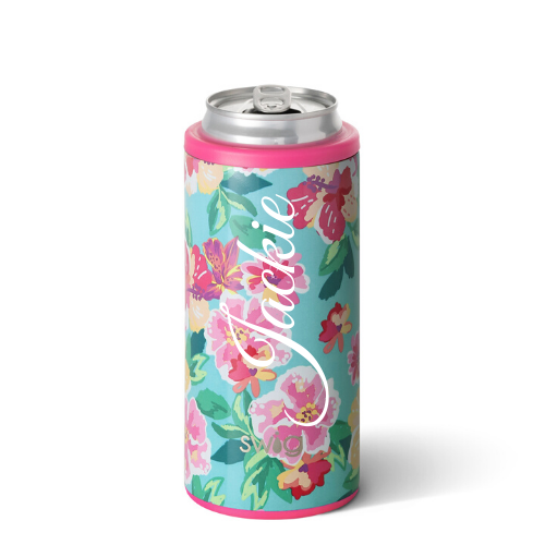 Sold Out - Personalized Skinny Can Cooler - Island Bloom